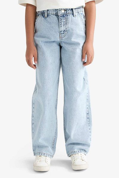 DeFacto Pantaloni largi din denim pentru fete E9833A825AU