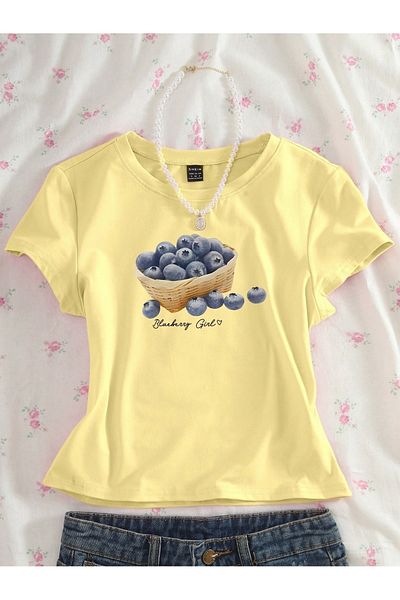 Touz Moda Μπλούζα με ζώνη Kemer Boy Baby Tee Bleberry Crop