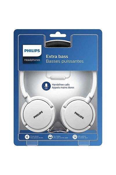 Philips Căști albe over-ear cu cablu