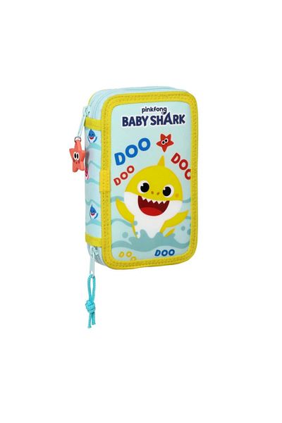 Baby Shark Double Pencil Case Set, Baby Shark, 28 Pieces