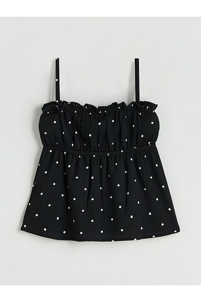 LC Waikiki Lcw Kids Square Neck Polka Dot Girl's Undershirt