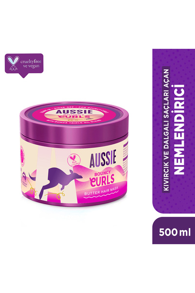 Aussie Bouncy Curls Kıvırcık ve Dalgalı Saçları Açan ve Nemlendiren Saç Maske...
