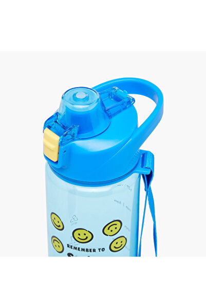 Icon Smiley Print BPA Free Water Bottle - 750 ml