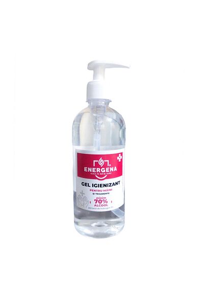 ENERGEN Dezinfectant pentru mâini și piele Energena, 70% alcool, 3% peroxid de hidrogen, 500 ml