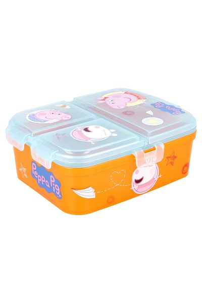 Peppa Pig Sandwich box, four compartments, multicolor, BPA-free, Peppa Pig