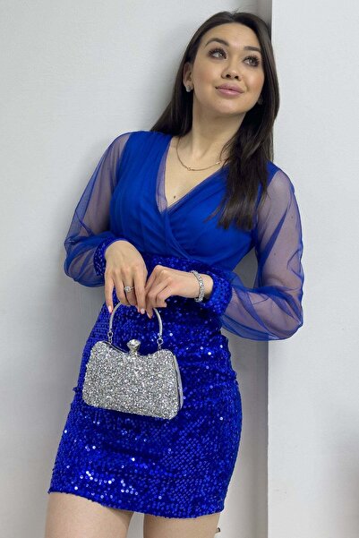 thezkscom decolteu petrecut în V Rochie de seară cu paiete pentru sezonul nou Burgundy, bleumarin, violet, albastru cobalt albastru, negru, verde smarald