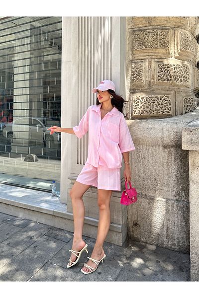 ikomteks Linen Lace Shorts Set
