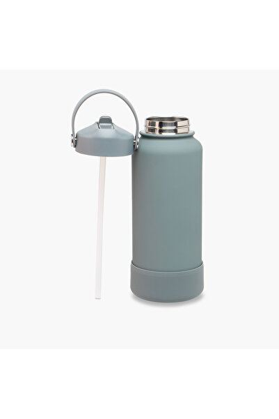 Lifestyle Solid Stainless Steel Sipper Water Bottle with Handle - 1 L