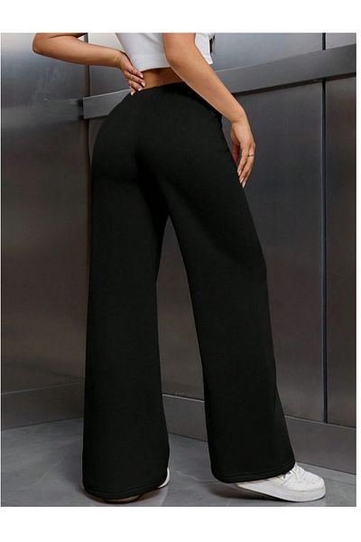 CANDERO Pantaloni de sport pentru femei, negri, largi, supradimensionați, de calitate, cu croiala largi, flexibili, confortabili, din țesăturăYUS