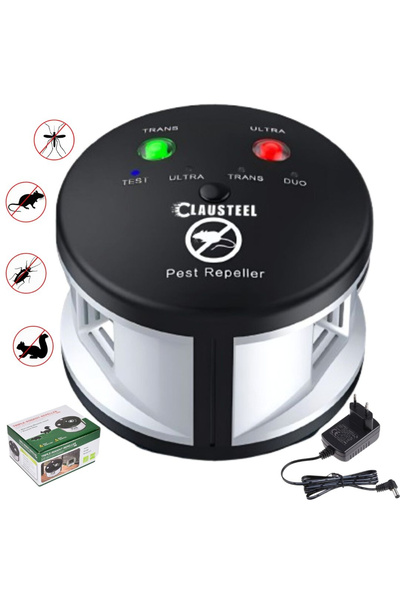 CLAUSTEEL Dispozitiv profesional cu ultrasunete Duo Pest Repeller, anti-rozăt...