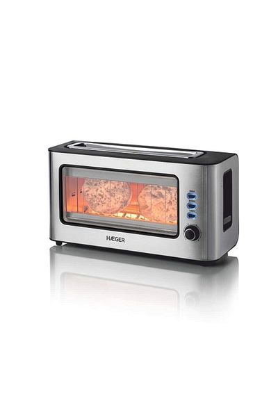 HAEGER Toaster, Haeger TO-100.014A, 1000 W, Gray