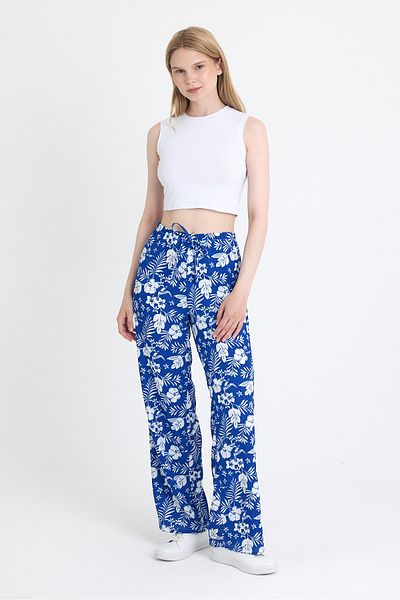 Rays Saks Waist Elastic Patterned Trousers 4725A