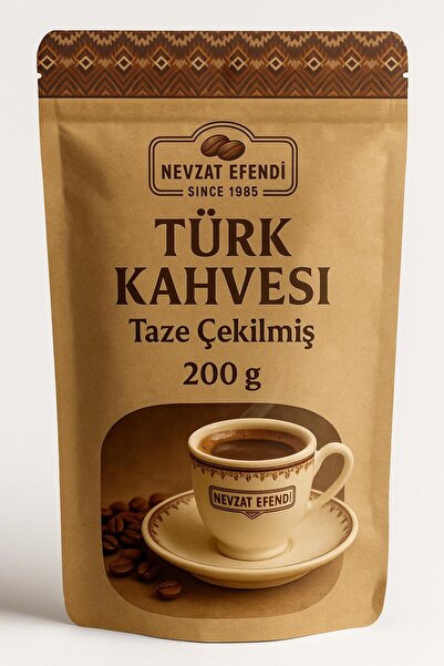 nevzatefendi قهوة نيفزات أفندي التركية - من حبوب البرازيل، 200 غرام