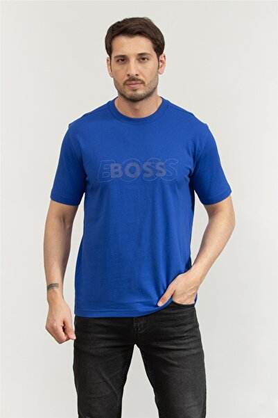 BOSS Erkek Bisiklet Yaka T-Shirt