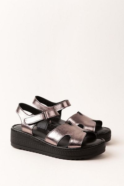Gondol Genuine Leather Anatomical Soft Sole Comfortable Sandals Irm.100 Platinum
