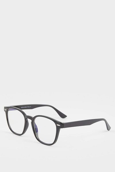 DeFacto Unisex Blue Glass Black Frame Reading Glasses F6066Axns