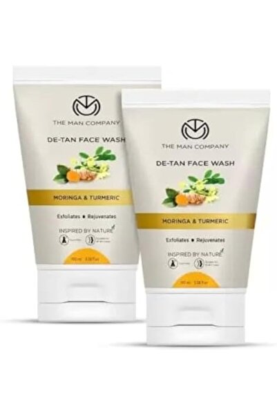 The Man Company De Tan Face Wash For Men With Turmeric&moringa-pack Of 2 Shower Gel For Glowing & Bright Skin-200 ml