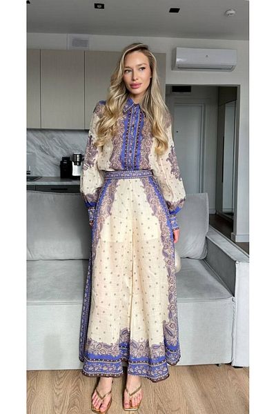 Pulli Collection Двуделен костюм от ленен плат Zimmerman Model