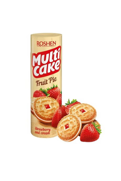 Roshen Set of 3 packs of Roshen Multi Cake fruit biscuits, 3x 180 g