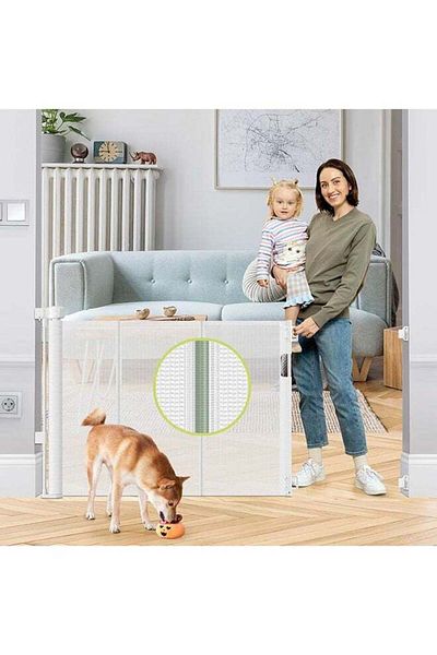 Lumely Retractable Baby Gate ,33" Tall Extends to 59" Wide,for Kids or Pets,for Doorways,Stairs,Hallways