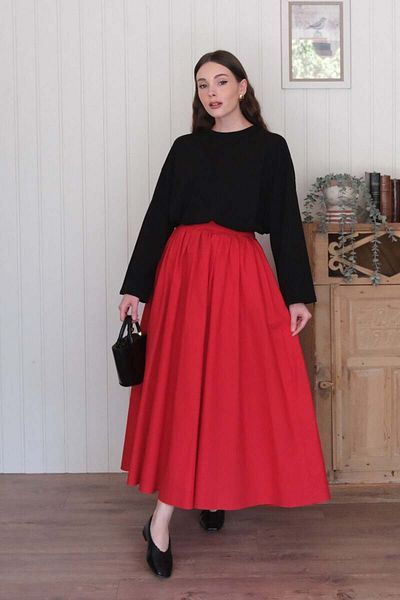 Ceylan Otantik Red Balloon Skirt