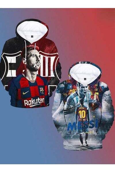 RIOXS 3D Portrait Hoodie Football Star Soft Breathable Sweatshirts Pullover Shirt Hooded Sweaters
