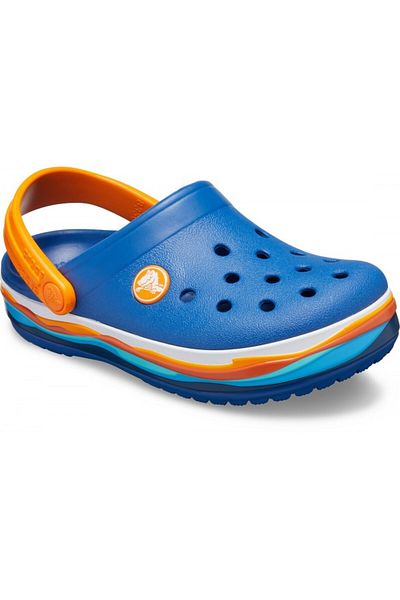 Crocs Saboti Crocs Crocband Wavy Band Kids Clog 19-20 EU - C4 US Albastru - Blue Jean