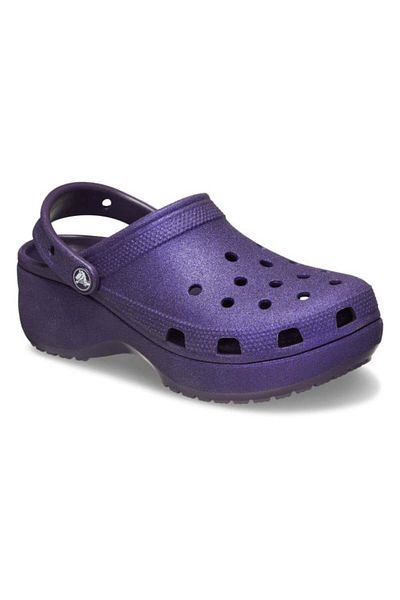 Crocs Saboți Crocs Women's Classic Platform Glitter Clog 38-39 EU - W8 US Mov - Dark Iris