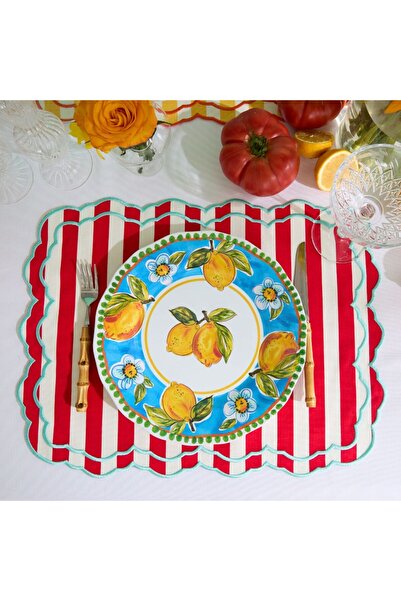 Giqu Home Stripe Amerikan Servis 2 Adet