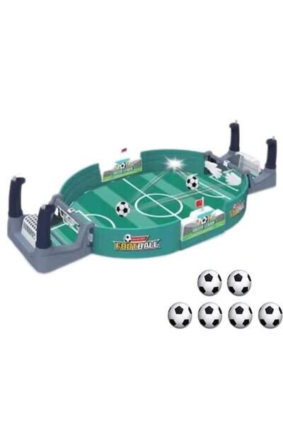 longziming Mini joc de masă de fotbal cu 6 mingi, longziming, 3 ani+, Verde