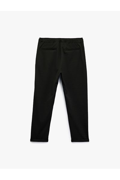 Koton Straight Fit Pike Fabric Pocket Detailed Waist Lace up Trousers