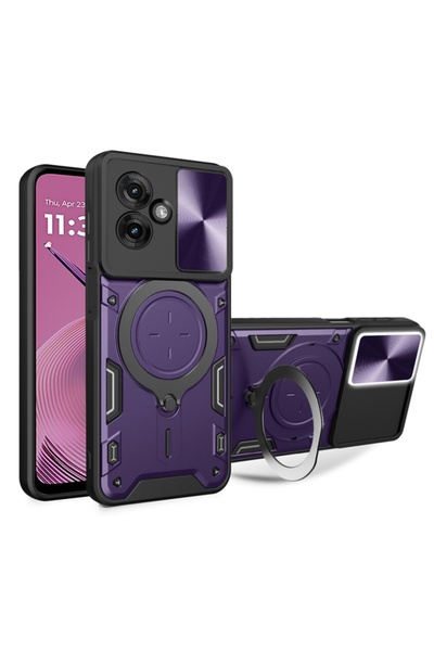 SKYDDAR INNOVATION Husă pentru Motorola Moto G55, CamGuard Pro, inel magnetic...