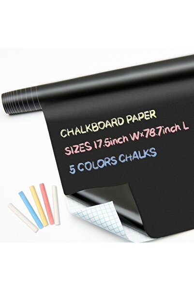 dalimag Sticker Writing Board, Easy to Stick, Waterproof, Quick Cleaning, 200x45cm, YQLAFT, Black