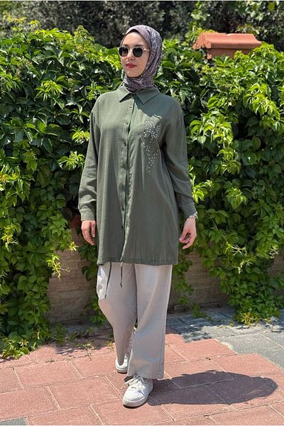Moda Rosa 25Y7028 - Khaki - Style Shirt