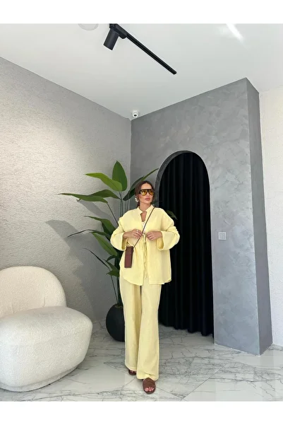 By Merve Darende Muslin Tie Detailed Kimono Set