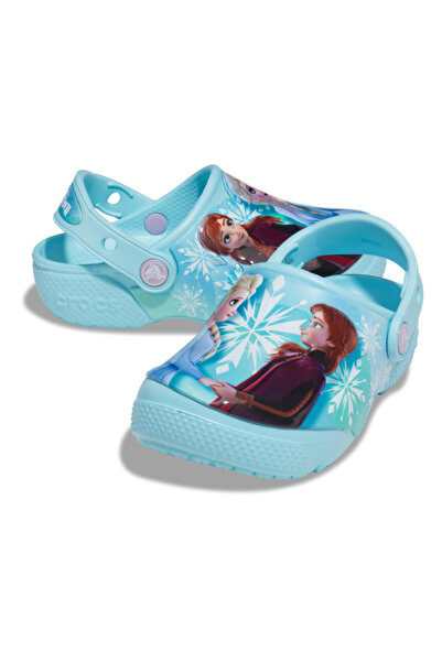 Crocs Saboti Fun Lab Sabot Disney Frozen 2 pentru copii mici - Albastru gheață