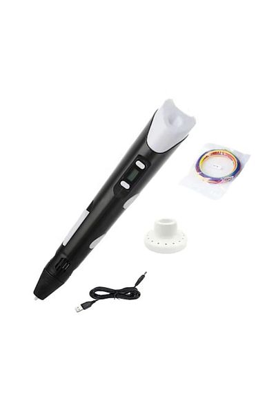 EZGETOP 3D Smart Printing Pen EZGETOP with PLA Filament, Support, and Adaptor, Black