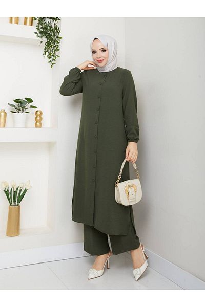 MODA EGE Ayrobin Fabric Long Double Suit