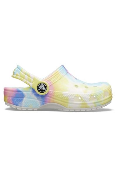 Crocs Saboți Crocs Kids' Classic Tie-Dye Graphic Clog 23-24 EU - C7 US Alb - White/Multi