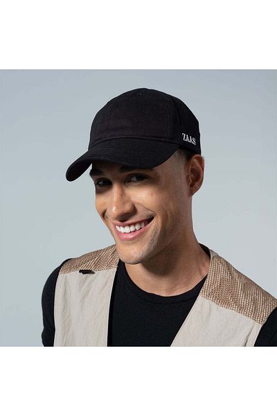 ZAAS Black Cotton Twill Baseball Cap