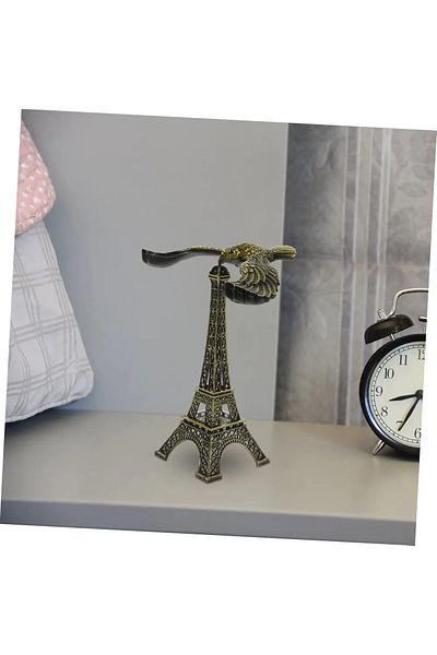 Wolawood Metal Eiffel Tower Balance Bird Figurine Eagle Figure Desktop Accessory Retro Gift Decorative Set