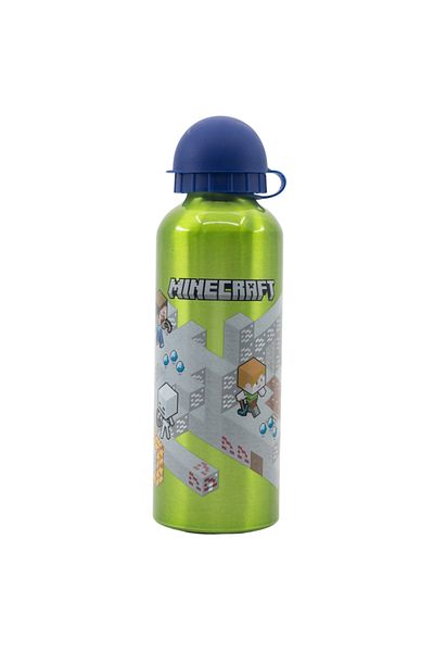 MINECRAFT Water bottle, for children, made of aluminum, BPA-free, multicolor, 530 ml, Minecraft