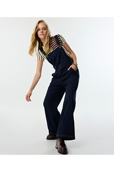 Twist DENİM GÖRÜNÜMLÜ WIDE LEG TULUM