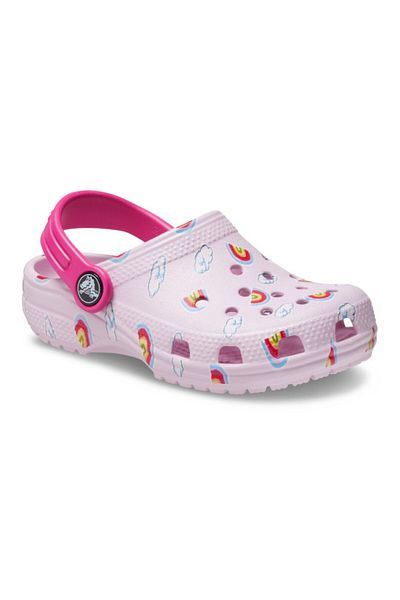 Crocs Saboti Crocs Toddler Classic Printed Clog 24-25 EU - C8 US Roz - Ballerina Pink