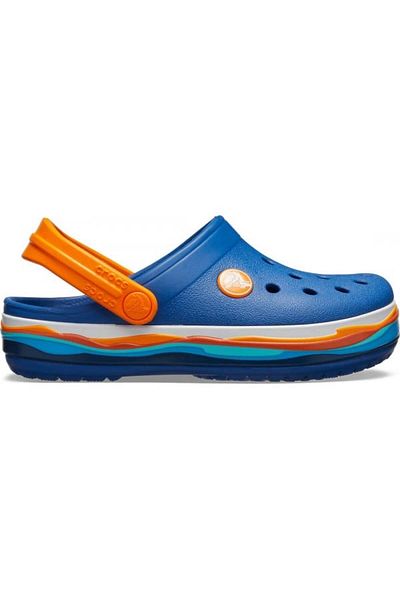 Crocs Saboti Crocs Crocband Wavy Band Kids Clog 19-20 EU - C4 US Albastru - Blue Jean