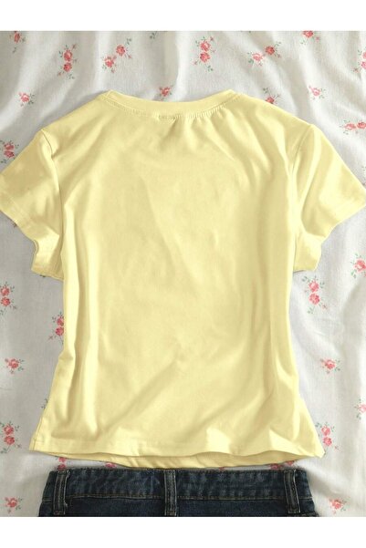 Touz Moda Μπλούζα Baby Tee Red Flower με στάμπα σώματος