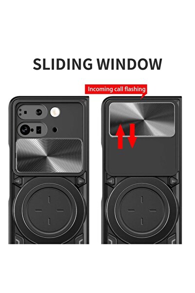 SKYDDAR INNOVATION Θήκη για Google Pixel 9 Pro Fold, CamGuard Pro, Μαγνητικό Δακτύλιο, Προστασία Κάμερας, Σετ Αυτοκόλλητων, Rose