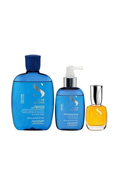 Alfaparf Milano Set Alfaparf Milano Șampon Volume Magnifying 250 ml + Spray 125 ml + Ulei Lichid Crystal 15 ml