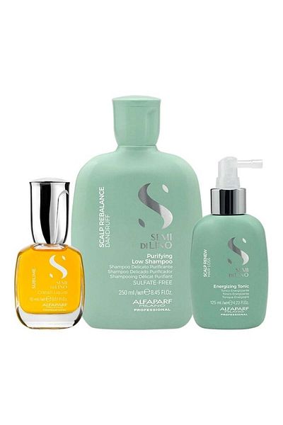 Alfaparf Milano Set Reechilibrare Scalp – Șampon Anti-Mătreață 250ml + Tonic 125ml + Ulei Cristalli 15ml