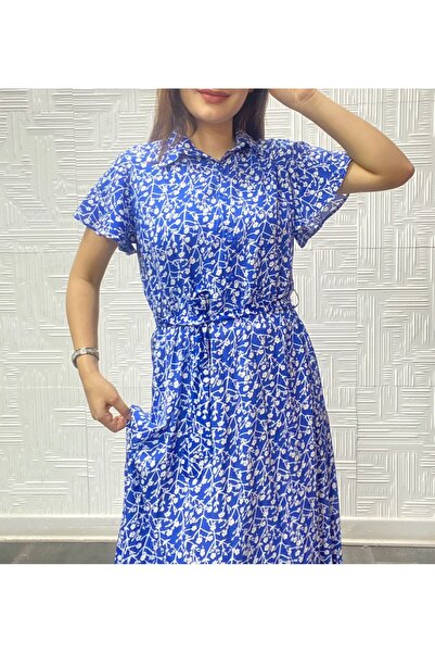 My Destino Κοντομάνικο φόρεμα βισκόζης με floral στάμπα